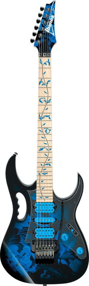 IBANEZ Steve Vai Signature Premium E-Gitarre Blue Floral Pattern + Bag