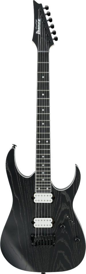 IBANEZ RG-Serie Prestige E-Guitar Reversed Headstock Made in Japan Weatherd Black + Case M20RG