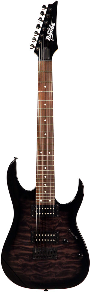 IBANEZ GRG E-Gitarrre 7 String Transparent Black Burst