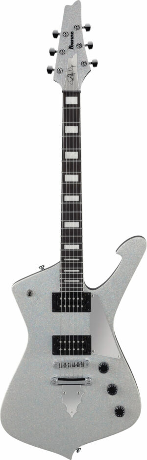 IBANEZ Paul Stanley "KISS" Signature E-Gitarre Neues Modell Silver Sparkle