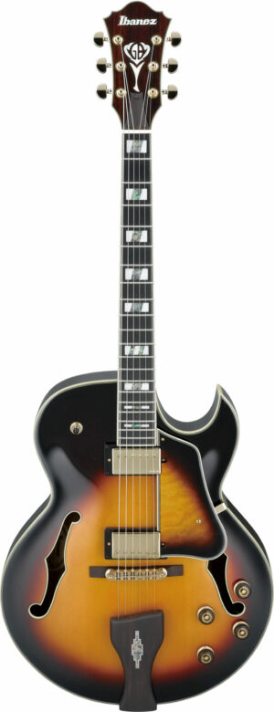 IBANEZ George Benson Signature Hollowbody Gitarre Vintage Yellow Sunburst + Case MF100C