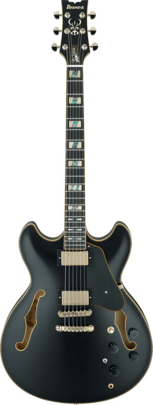 IBANEZ John Scofield Signature Hollowbody Gitarre Black Low gloss + Case MS100C