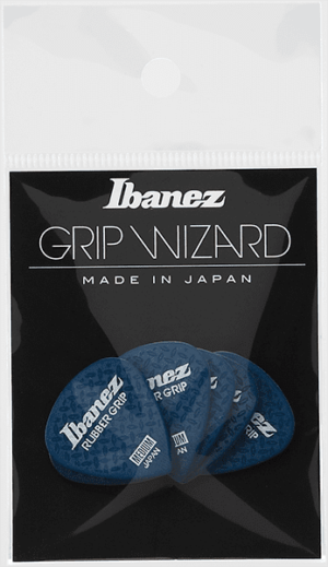 IBANEZ Grip Wizard Series Rubber Grip Flat Pick blau 6 Stück