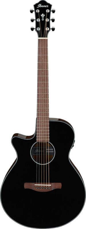 IBANEZ AEG Series Akustik/Elektrische-Gitarre 6 String Lefty Black High Gloss