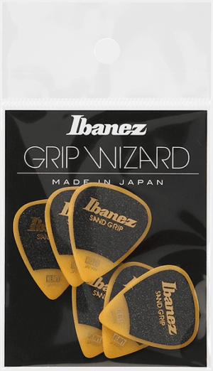 IBANEZ Grip Wizard Series Sand Grip Flat Pick gelb 6 Stück