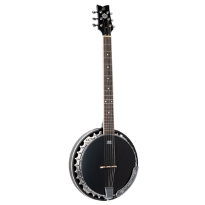 ORTEGA Raven Series Banjo 6 String Lefty Satin Black + Gigbag