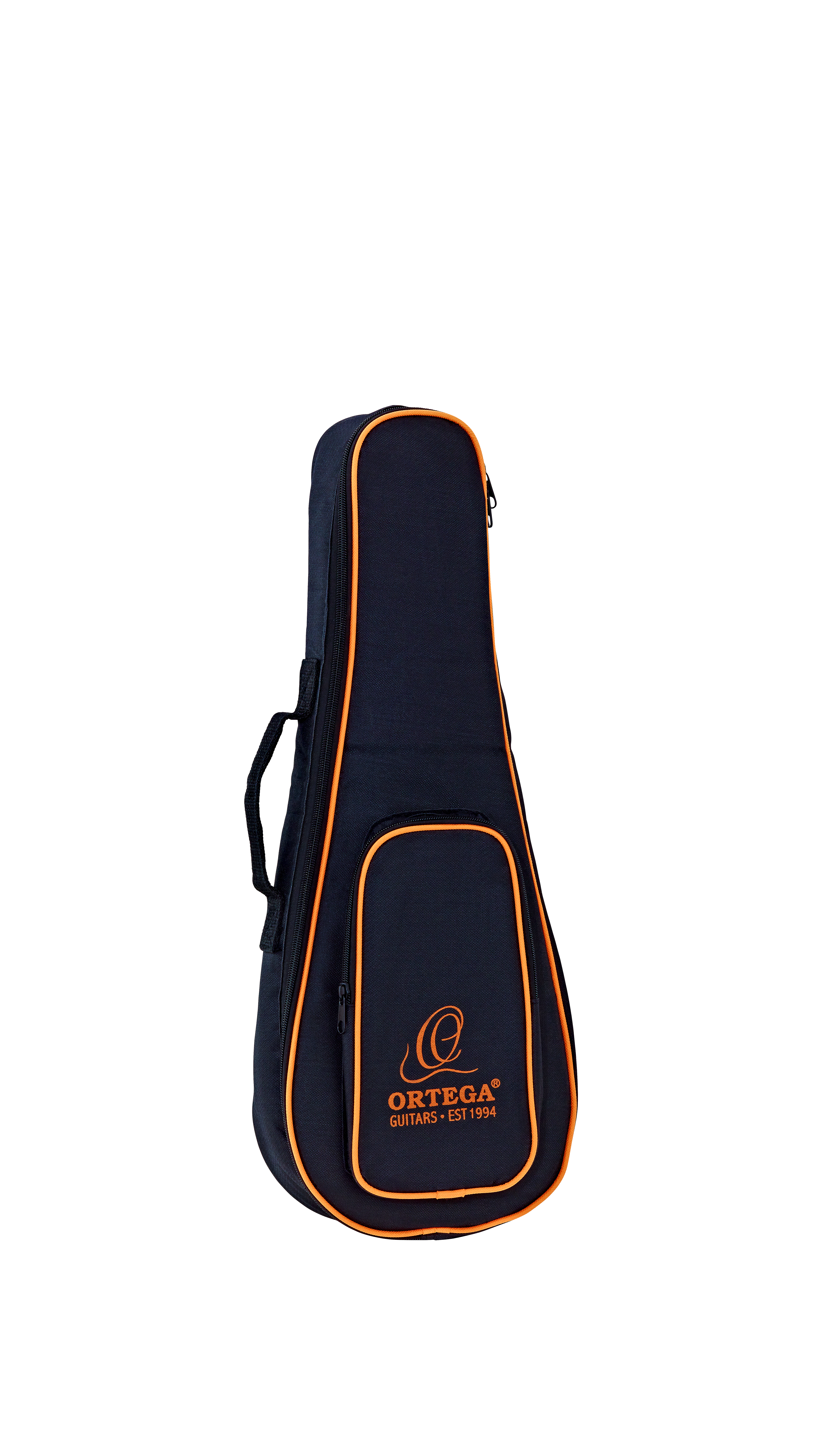 ORTEGA Gigbag für Ukulelen Schwarz/Orange mit Frontfach