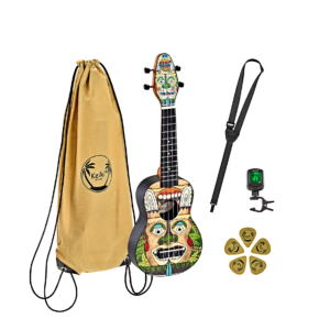 KEIKI Ukulelen Set "Totem" inkl. Gymbag/H-Tuner/5 Picks/Gurt