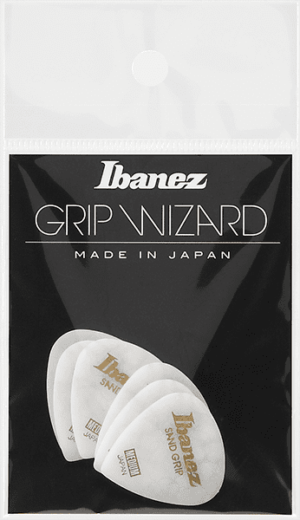 IBANEZ Grip Wizard Series Sand Grip Flat Pick Crack Modell weiß 6 Stück