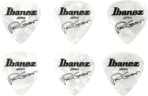 IBANEZ Picks Signature Series - Paul Gilbert 6 Stück Pearl White 1,0mm heavy