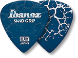 IBANEZ Grip Wizard Series Sand Grip Flat Pick Crack Modell blau 6 Stück