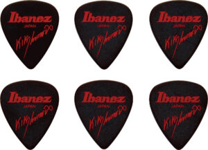 IBANEZ Kiko Loureiro Signature Picks 1,2mm Polyacetal 6 Stück schwarz