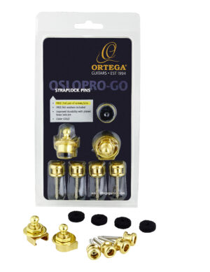 ORTEGA Strap Lock Pin Pro Version gold inklusive ein Paar Schrauben und Pins