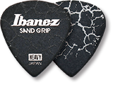 IBANEZ Grip Wizard Series Sand Grip Flat Pick Crack Modell schwarz 6 Stück