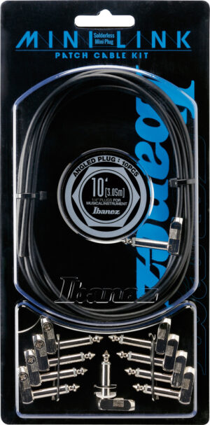 IBANEZ PA Serie (Standard) Instrumentenkabel -Patch Kit 3.05m / 10ft Kabel + 10 x abgewinkelter Stecker