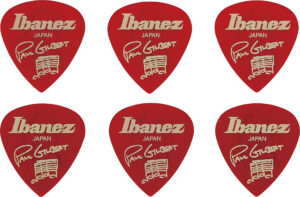 IBANEZ Plektren Signature Serie - Paul Gilbert 6 Stück rot 1,0mm Heavy