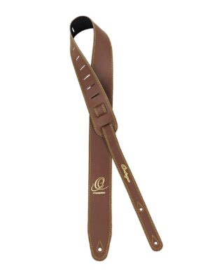 Ortega Gitarrengurt Glattleder Länge 1420 mm (55,9"), Breite 65 mm (2,56") Braun