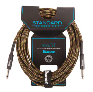 IBANEZ SI Serie (Standard) Instrumentenkabel - 2 gerade Stecker Gewebt Klinke - Klinke, Camouflage Green - 6,10 m / 20 ft