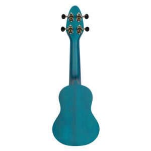 KEIKI Ukulele 4 String Sopranino Tortiose/Turtle Lasering/ KEIKI Headstock/A D F# B/ Ocean Blue