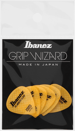 IBANEZ IBANEZ Grip Wizard Series Rubber Grip Flat Pick gelb 6 Stück
