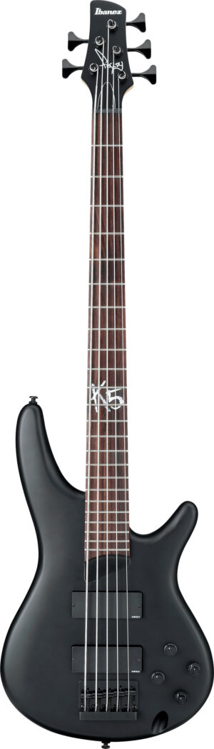 IBANEZ Fieldy Signature E-Bass 5 String Black Flat