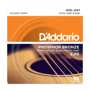 EJ15 D'Addario EJ15 Saiten für Akustikgitarre, Phosphorbronze, Extra Light, 10-47
