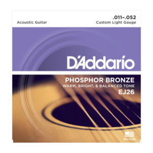 EJ26 D'Addario EJ26 Saiten für Akustikgitarre, Phosphorbronze, Custom Light, 11-52