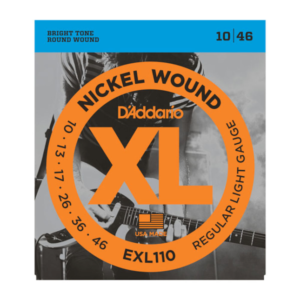 EXL110 D'Addario EXL110 Saiten für E-Gitarre, mit Nickel umsponnen, Regular Light, 10-46