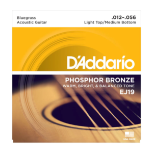 EJ19 D'Addario EJ19 Saiten für Akustikgitarre, Phosphorbronze, Bluegrass, 12-56