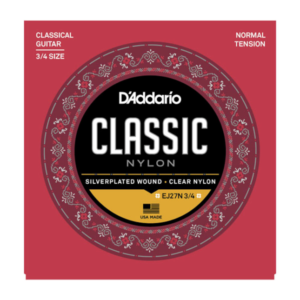 EJ27N 3/4 D'Addario EJ27N 3/4 klassische Nylon-Saiten für Schüler, normale Spannung