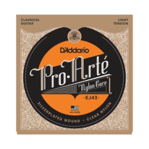EJ43 D'Addario EJ43 Pro-Arte Saiten für Klassikgitarre, Nylon, leichte Spannung