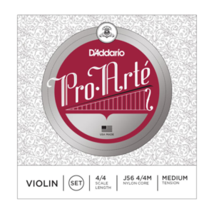 J56W 4/4M D'Addario Pro-Arte Violinen-Saitensatz, umsponnenes (E), 4/4, mittlere Spannung