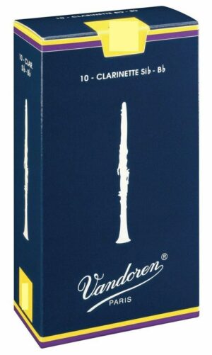 VANDOREN BLATT BB-KLARINETTE TRADITIONELL Französicher Schnitt Blaue 10er-Packung