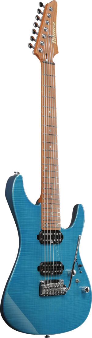 IBANEZ Martin Miller AZ Signature E-Gitarre 7 String Tranparent Aqua Blue + Case