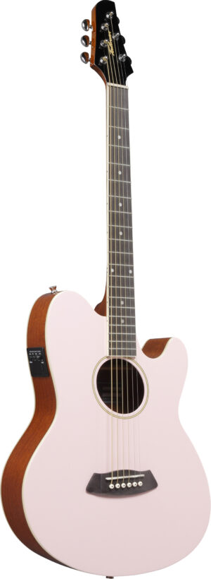 IBANEZ Talman Akustikgitarre Doppel Cutaway Preamp 6 String Pastel Pink