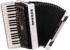 HOA16712 HOHNER Akkordeon, Bravo III 96, weiß, silent key