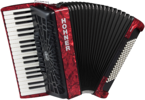 HOA16732 HOHNER Akkordeon, Bravo III 96, rot, silent key