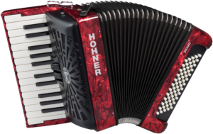 HOA16972 HOHNER Akkordeon, Bravo II 60, rot, silent key