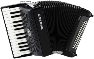 HOA40462 HOHNER Akkordeon, Bravo I 49 F, schwarz, silent key