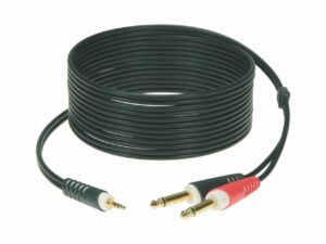 leichtes y-kabel mini klinke 3,5 mm - 2 x klinke 6,35 mm AY5